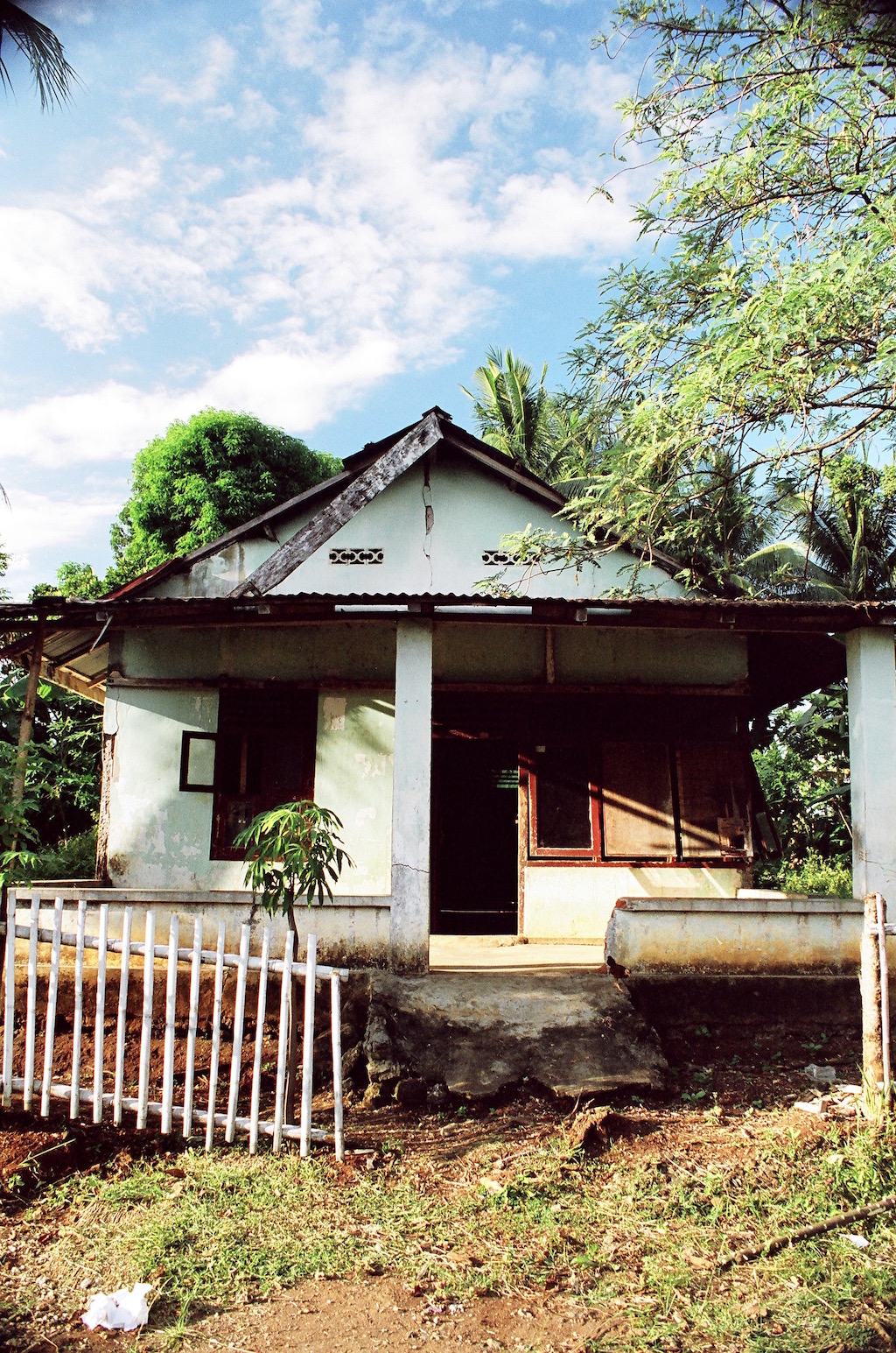 A dilapidated house in Manado