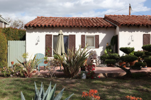 White and brown Spanish cottage